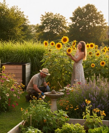 Sonnenblumen im Garten